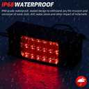 Hifybaty LED Trailer Lights Kit - Submersible Rectangular Trailer Tail Light Kit with Metal Box, Utility Brake Stop Turn License Trail Lights for Boat Trailer RV Truck Camper Tractors Canoes