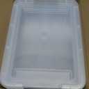 Citylife 3 PCS Plastic Storage Bins with Latching Lids Portable Project Case Clear File Box Stackable Storage Containers for Organizing A4 Paper, Photo, Document, Scrapbook (5QT)