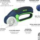 ZEITE 4V Cordless Electric Scissors,Cardboard Cutter with 2 Blades,Storage Box,USB Charging Cable,Power Rotary Cutter,Max Cutting 1/4",for Cardboard Box,Thin Carpet & Plastic, Easy to Hold and Safe