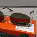 livho 2025 Trendy Oval Sunglasses - Stylish Polarized Shades for Everyday - Retro Metal Frames, Gold/ Green