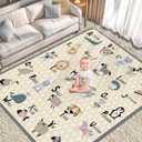 Baby Play MAT 59" X 71" Cotton Filling, Thickened Anti-Slip Mat for Floor Playpen, Foldable and Machine Washable Baby Crawling Mat