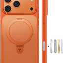 TORRAS Desert Titanium for iPhone 16 Pro Case Magnetic Stand, [Compatible with MagSafe][Flexible Stable Stand] MilGrade Protection Translucent Slim AntiScratch Ring Kickstand, Rose Gold 6.3", Ostand