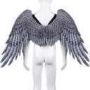 Himine Non-Woven Fabric Festive Party Angel Wings Suitable for Child Decorative Wings (Black)