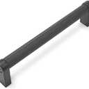 1 Pack 5 Inch Matte Black Kitchen Cabinet Handles Knurled Cabinet Pulls Black Drawer Pulls Kitchen Hardware