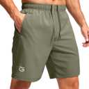 G Gradual Men's Athletic Running Shorts with Zipper Pockets Quick Dry 7"/ 5"/ 9" Workout Gym Shorts for Basketball Hiking