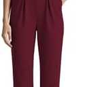 DeftSharp 2025 Women's Sexy Cocktail Party Clubwear Casual Working Rompers Club Back Zip Belt Long Jumpsuit Size L