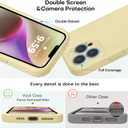 Vooii Compatible with iPhone 13 Pro Case, Liquid Silicone Upgrade [Camera Protection] [Soft Anti-Scratch Microfiber Lining] Shockproof Phone Case for iPhone 13 Pro 6.1 inch - Creamy Yellow