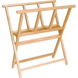 Creative Mark Folding Wood Large Print Rack - Perfect For Display of Canvas, Art, Prints, Panels, Posters, Art Gallery Shows, Storage Rack - [BeechWood Finish]