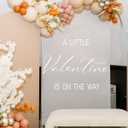 A Little Valentine is On The Way Decal - Valentine's Day Themed Baby Shower Party Decoration,Gender Reveal Sweetheart Party Decal,Balloon Arch Background Photo Prop (A Little Valentine Decal)