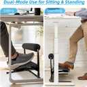 Adjustable Foot Rest Under Desk Footrest Leg Rest, 6 Height Positions Ergonomic with Relief Platform for Standing Desk