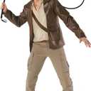 Morph Archaeologist Costume Adult Halloween Costumes For Mens Action Explorer Dress Up (Large)