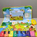 Foki Piano Mats, 3-in-1 Animal Musical Play Mat with Piano & Drum for Montessori Sensory Early Educational Musical Learning Toys, Ideal Birthday Toy for Baby Girls, Boys, Toddlers, Ages 1-5 Years Old