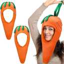 Therwen 2 Pcs Carrot Hat Funny Vegetable Hat Costume Easter Headgear Accessories Cosplay Party Photo Prop