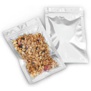 2 x Mylar Bags with Zipper Seal | 100 Bags | Resealable Heat Seal Bags for Candy and Food Packaging, Medications and Vitamins | Plastic and Aluminum Foil Packets for Liquid and Solids (4.5" x 6.5")