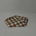 Smiry Picnic Table Cover with Bench Covers, Waterproof Elastic Fitted Tablecloths for 6 Foot Rectangle Tables, Washable Buffalo Plaid Tablecloth for Camping, Outdoor (Khaki & White, 30"x72")