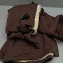 Gihuo Winter Jackets for Women Sherpa Lined Jacket Women Duffle Toggle Coat Hooded Fleece Jacket (Large, Brown)