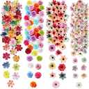 Cindeer 217 Pcs Mini Fake Flowers for Crafts Bulk Fake Flower Heads Craft Rose Daisy Small Silk Artificial Faux Decorations Flower for Art Wedding Summer Decorations, 2-4 cm(Charming Color)