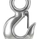 Grab Hooks, 1.5T Crane Scale, Heavy Duty Slip Hooks Stainless Steel Eye Chain Lifting Hook Rigging Accessory (1500KGS)