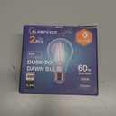 ALAMPEVER 800LM Dusk to Dawn LED Outdoor Light Bulb, 2-Pack A19 LED Bulb 60W Equivalent, E26 Base, 5000K Daylight White, 7W Automatic Light Bulbs for Porch, Patio, Garage, Non-Dimmable