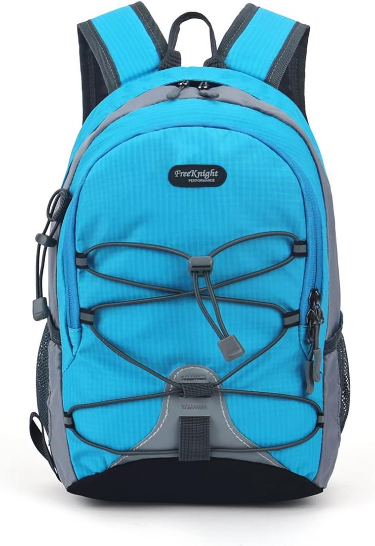 10L Small Hiking Backpack for Kids Ages 3-6 Girls Boys Under 4 feet, Mini Waterproof Outdoor Sport Travel Camping Daypack (Light Blue)