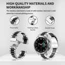 GOLDTOLUCK Stainless Steel Band Compatible with Samsung Galaxy Watch 8 7 6 5 4 Classic FE Pro 40mm 44mm 46mm 43mm 47mm 45mm 42mm 20mm Men Women Milanese Replacement Metal Elegant Casual (Black/Silver)