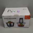 KOIOS Food Processor, 500W Electric Food Chopper with 2 Bowls (8 Cup+8 Cup) & 2 Bi-Level Blades&, Small Electric Grinder Meat Processor for Nuts, Meat, Onion, Garlic, Baby Food, Black