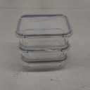 3-Pack 35 oz Borosilicate Glass Food Storage Containers with Lids, Stackable Airtight Glass Meal Prep Containers for Lunch & Leftover, BPA-Free & Leak Proof, for Microwave, Oven, Dishwasher