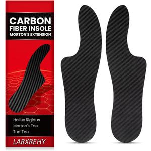 Carbon Fiber Insole(1 Pair): Rigid Shoe Insert for Men & Women - for Morton's Toe, Turf Toe, Hallux Limitus and Rigidus, Arthritis - Alternative to Post Op Shoe(285mm,Fit W Size 12-12.5, Mens 11-11.5)