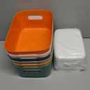 8 PCS Plastic Storage Bins and Small Storage Baskets for Cclassroom Organization, Bathroom Organization, Tub Toy Storage, Kitchen and Bedroom (6M+ 2S)