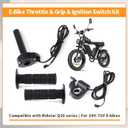Full Twist Throttle Compatible with Ridstar Q20 Electric Dirt Bike, E-Bike Throttle Grip Cable Kit w/Rolling Bearing Ignition Switch Replacement Part