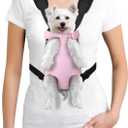 YUDODO Pet Dog Carrier Backpack Adjustable Dog Front Carrier, Legs Out Easy-Fit Dog Travel Backpack Carrier for Hiking Camping for Small Medium Dogs Cats and Rabbits (Small, Pink)