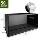 36x18x18 Inch PVC Reptile Enclosure,50 Gallon Reptile Tank Cage for Snake,Ball Python,Bearded Dragon,Gecko,Lizard,Turtle with Front Sliding Door and Top Screen Ventilation
