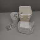 Jinei 12 Pcs Pegboard Bins and Cups with Hooks and Loops Peg Assortment Organizer Accessories Various Tool Organizer Pegboard Basket Set for Garage Workshop Workbench Office(White)