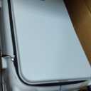 Hanke 20 Inch Carry On Luggage with Cup Holder and Charge, Top Opening Hard Shell Suitcases with Wheels and Dividers, Aluminum Frame Trunk Luggage Small Suitcase with Lock for Travel, Smoke White