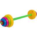 Hey Play Kids Weight Set - Barbell and 8 Plates