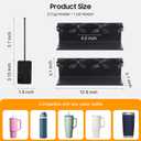 Magnetic Stanley Cup Holder for Fridge, Water Bottle Organizer Compatible with Stanley Cup/Owala/Hydrojug/Brumate/Simple Modern, Tumbler Organizer with Cup Lid Holder