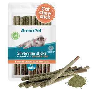AmeizPet Catnip Grass for Cats Premium, Catnip Treats for Training & Play, Cat & Kitten Behaviour Dust 25g (0.06 Oz), Pack of 8