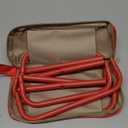 Pen Bag Folding Stool, Pen Bag Camping Fishing Multifunctional Portable Handbag Folding Chair(Red)