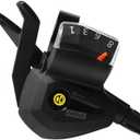 Box Four 8 Speed E-Bike Shifter 1 Gear Per Click, Non E-Bike Shifter 2 Piece Pull Lever up to 3 Gears Per Click Bicycle Shift Lever Cable for Mountain Bike Shifters, MTB, Bicycle Gear Shifter Cycling (Compact Multi Shift)