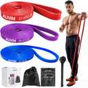 Resistance Bands Set Pull Up Bands 3 Different Levels Fitness Exercise Bands for Men Women for Strength Training,Pilates,Yoga,Crossfit Include Door Anchor Storage Bag and Workout Guide