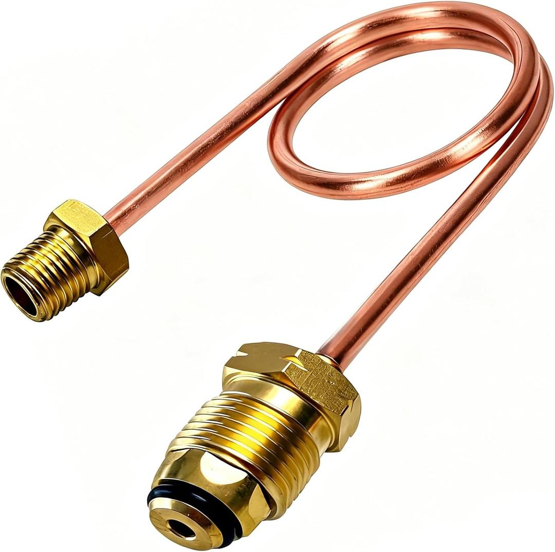 1663 Pigtail POL X 1/4"" Inverted Flare X 20""- 7/8"" HEX