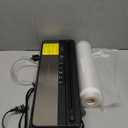 Bonsenkitchen Vacuum Sealer, Multi-Functional Food Sealer with 1 Roll Bag+ 5 Bags, Bag Storage | Built-in Cutter, Silver-Stainless steel