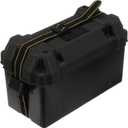 Attwood 9084-1 Large Vented Battery Box with Mounting Strap, Fits Group 29 and 31 Series Batteries, Black