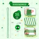 4E's Novelty 72 Pack St Patricks Day Beads Necklace Bulk Green Beads - Saint Pattys Gifts, 33 Inch 7mm Party Favor Supply, St Patricks Day Outfit Costume Dress UP Accessories Bulk Parade Throws