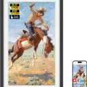 64GB Frameo 21.5" Digital Picture Frame Large 1920 x 1080 IPS FHD Touch Screen WiFi Electronic Photo Frames Share Moments from Phone Instantly Best Gifts for Parents and Grandparents Black Wood White