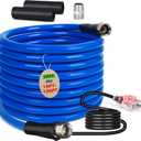 75FT Heated Water Hose for RV,Heated Drinking Water Hose with Thermostat,Lead and BPA Free,1/2" Inner Diameter,Temperatures Down to 40°F SelfRegulating,Blue Appearance
