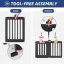 Cozy-Picket Dog Playpen Indoor Deco Pen, 24" H, Black, 10 Panels