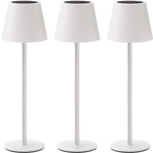 3 Pack Cordless Table Lamp, Portable Battery Operated Lamp with 3 Color Temps and Stepless Dimming, Rechargeable Table Lamp for Dinner, Desk, Cafe, Outdoor (White)