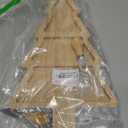 Bamboo Serving Platter, Multiple Spaces Reusable Bamboo Plates, Novel Shape Charcuterie Board Set with Knife & Fork, Fruit, Bread, Salad Plate for Christmas Thanksgiving (Christmas Tree)