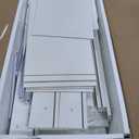 White 5 Drawer Dresser for Bedroom, 15" D x 23.7" W x 40.4" H in Simply Modern Chest of Drawers, Wood Storage Dresser with Deep Drawers for Living Room Hallway Entryway, White